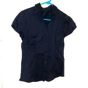 Zara Basic Button Up Black Shirt